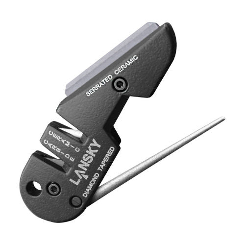 Case XX™ Dual Knife Sharpener 600-Grit Diamond Rod and Tungsten Carbide  Black