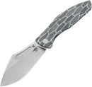 Bestech Knives Lockness Frame Folding Knife 4" Bohler M390 Steel Blade Black And White G10 Handle T2205B -Bestech Knives - Survivor Hand Precision Knives & Outdoor Gear Store