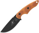 TOPS 3 Pointer Fixed Knife 3.13" Black Traction Coated 1095HC Steel Full Tang Blade Tan Canvas Micarta Handle 3PR02 -TOPS - Survivor Hand Precision Knives & Outdoor Gear Store