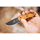 TOPS 3 Pointer Fixed Knife 3.13" Black Traction Coated 1095HC Steel Full Tang Blade Tan Canvas Micarta Handle 3PR02 -TOPS - Survivor Hand Precision Knives & Outdoor Gear Store
