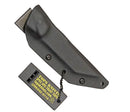 TOPS Back Bite Fixed Knife 4" Black Traction Coating 1095 Carbon Steel Blade Gray Linen Micarta Onlay Handle BBITE01 -TOPS - Survivor Hand Precision Knives & Outdoor Gear Store