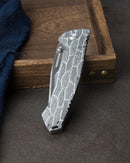 Bestech Knives Keen Folding Knife 4.13" S35VN Steel Clip Point Blade Black And White G10 / Titanium Back Handle T2301C -Bestech Knives - Survivor Hand Precision Knives & Outdoor Gear Store