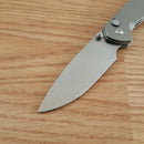 CJRB Pyrite Button Lock Folding Knife 3.13" AR-RPM9 Steel Blade Satin Finish Titanium Handle 1925TI -CJRB - Survivor Hand Precision Knives & Outdoor Gear Store