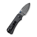 Civivi Baby Banter Linerlock Folding Knife 2.38" Damascus Steel Blank Hand Rubbed Blade Black G10 / Carbon Fiber Handle 19068SDS1 -Civivi - Survivor Hand Precision Knives & Outdoor Gear Store