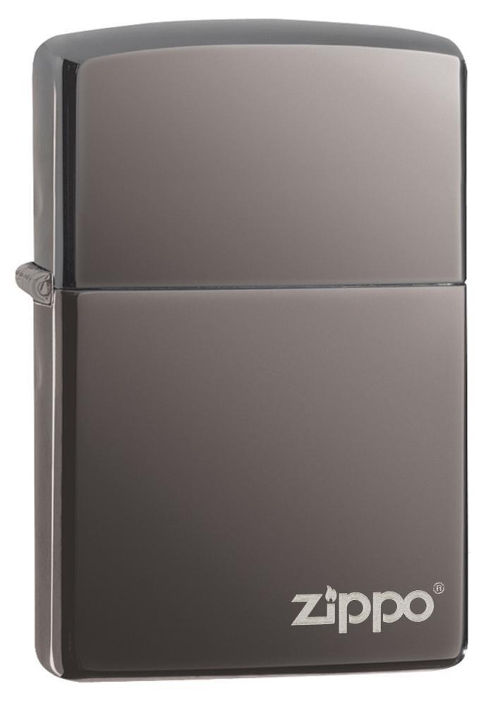 Zippo Lighter Black Ice With Logo Windproof Refillable Metal Construction  Made In USA 10057