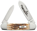 Case XX Cutlery Canoe Pocket Knife Carbon Steel Blades Amber Jigged Bone Handle 00263 -Case Cutlery - Survivor Hand Precision Knives & Outdoor Gear Store