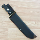 Frost Cutlery Quicksilver Bowie Fixed Knife 10.25" Stainless Steel Blade Black Finger Grooved Rubberized Handle S578RUBB -Frost Cutlery - Survivor Hand Precision Knives & Outdoor Gear Store