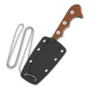 QSP Knife Neckmuk Neck Fixed Knife 2.88" D2 Tool Steel Blade Brown G10 Handle 125B -QSP Knife - Survivor Hand Precision Knives & Outdoor Gear Store