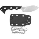 QSP Knife Neckmuk Neck Fixed Knife 2.88" D2 Tool Steel Blade Black G10 Handle 125A -QSP Knife - Survivor Hand Precision Knives & Outdoor Gear Store