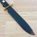 Frost Cutlery Quicksilver Bowie Fixed Knife 10.25" Stainless Steel Blade Black Finger Grooved Rubberized Handle S578RUBB -Frost Cutlery - Survivor Hand Precision Knives & Outdoor Gear Store