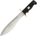 Frost Cutlery Quicksilver Bowie Fixed Knife 9.75" Stainless Steel/Drop Point Blade Black Rubber Handle S577 -Frost Cutlery - Survivor Hand Precision Knives & Outdoor Gear Store