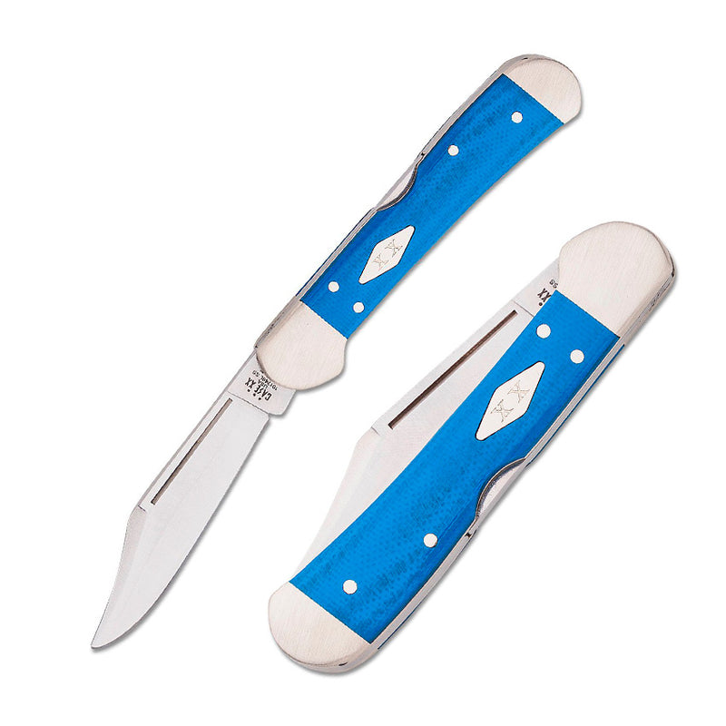 Case XX Mini Copperlock Folding Knife Tru-Sharp Surgical Steel Spear Clip Blade Smooth Blue G10 Handle 16754 -Case Cutlery - Survivor Hand Precision Knives & Outdoor Gear Store