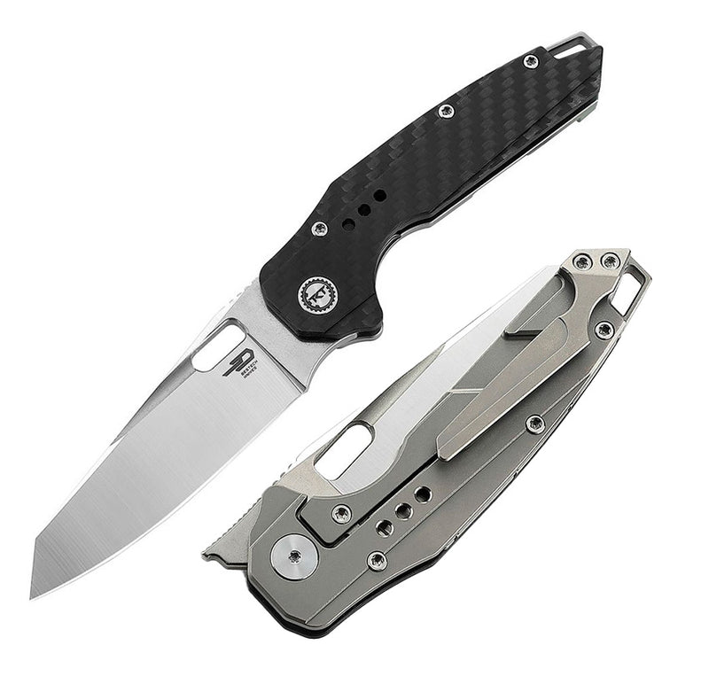 Bestech Knives Nyxie Frame Folding Knife 3.38" S35VN Steel Blade Carbon Fiber / Titanium Back Handle T2209C -Bestech Knives - Survivor Hand Precision Knives & Outdoor Gear Store