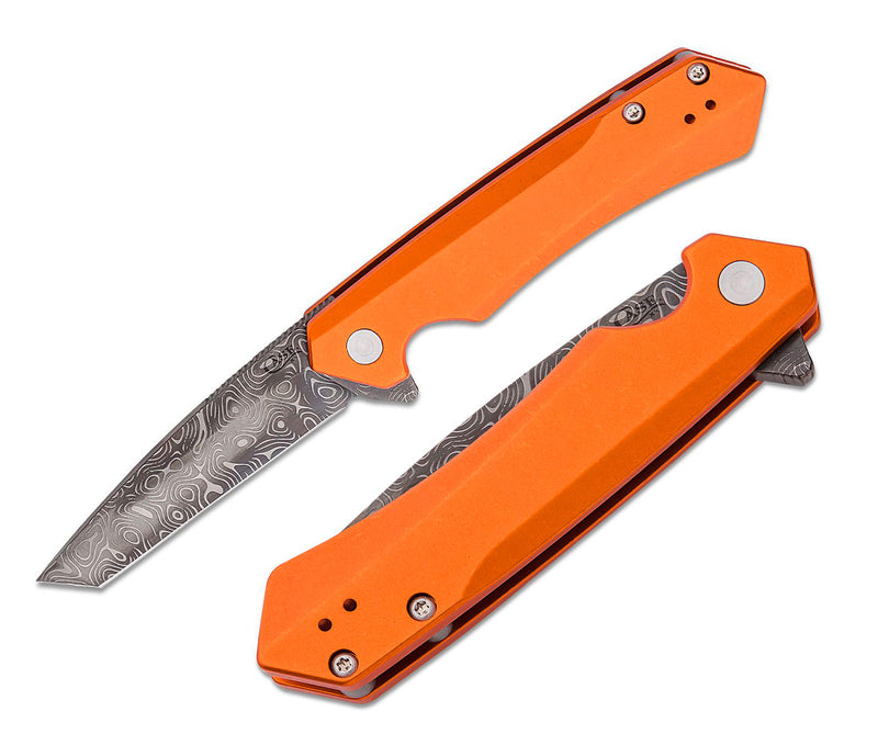 Case XX Kinzua Framelock Folding Knife 3.75" CPM-S35VN Steel Spear Point Blade Orange Stonewashed Aluminum Handle 64644 -Case Cutlery - Survivor Hand Precision Knives & Outdoor Gear Store