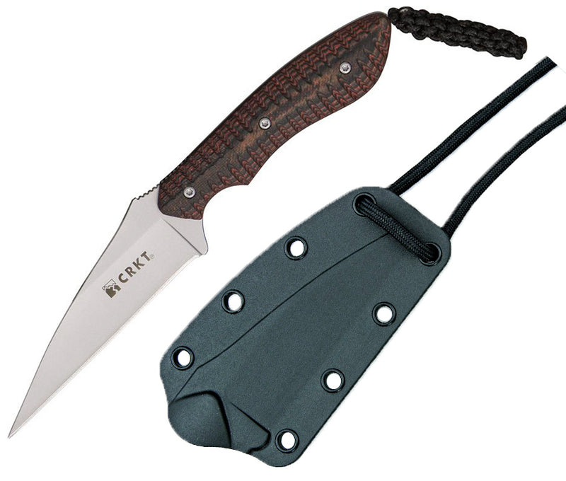 CRKT Folts SPEW Fixed Knife 3" 5Cr15MoV Steel Full Tang Wharncliffe Blade Black And Brown G10 Handle 2388 -CRKT - Survivor Hand Precision Knives & Outdoor Gear Store