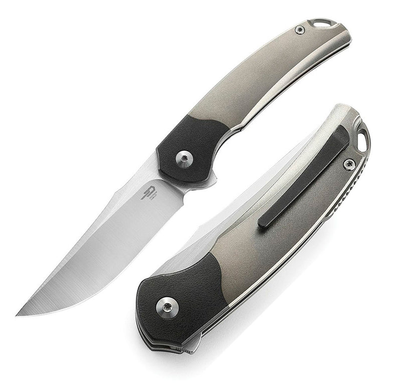 Bestech Knives Supernova Liner Folding Knife 3" Bohler M390 Steel Blade Gray Anodized Titanium Handle T2111A -Bestech Knives - Survivor Hand Precision Knives & Outdoor Gear Store