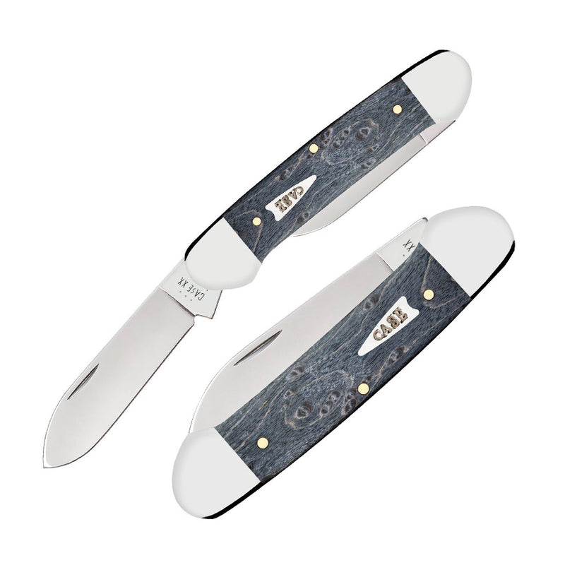 Case XX Canoe Pocket Knife Tru-Sharp Steel Spear And Pen Blades Gray Birdseye Maple Handle 11014 -Case Cutlery - Survivor Hand Precision Knives & Outdoor Gear Store