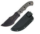 TOPS Tom Brown Tracker Fixed Knife 6.38" Black Traction Coated 1095HC Steel Full Tang Blade Black Linen Micarta Handle TBT010RMT -TOPS - Survivor Hand Precision Knives & Outdoor Gear Store