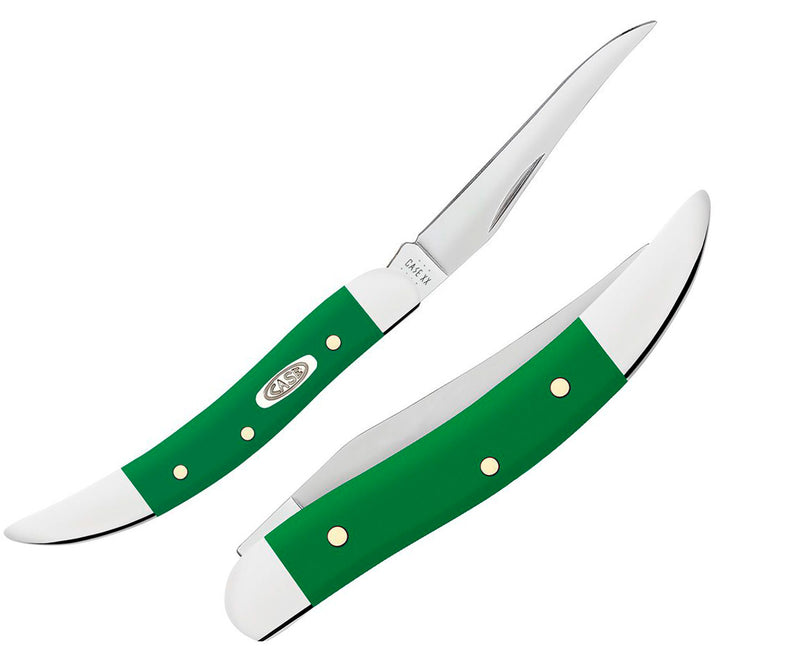 Case XX Sm Toothpick Folding Knife Stainless Steel Long Clip Blade Green Smooth Synthetic Handle 53394 -Case Cutlery - Survivor Hand Precision Knives & Outdoor Gear Store