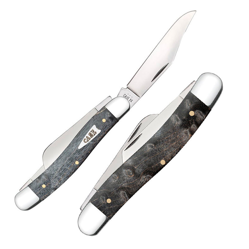 Case XX Stockman Pocket Knife Stainless Steel Clip / Sheepsfoot And Spey Blades Gray Birdseye Maple Handle 11017 -Case Cutlery - Survivor Hand Precision Knives & Outdoor Gear Store