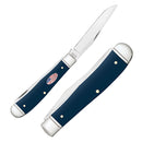 Case XX Trapper Pocket Knife Stainless Steel Clip And Spey Blades Navy Blue Smooth Synthetic Handle 71231 -Case Cutlery - Survivor Hand Precision Knives & Outdoor Gear Store