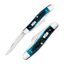 Case XX Stockman Pocket Knife Tru-Sharp Surgical Steel Clip / Sheepsfoot And Spey Blades Pocket Worn Peach Seed Jig Mediterranean Blue Bone Handle 51851 -Case Cutlery - Survivor Hand Precision Knives & Outdoor Gear Store