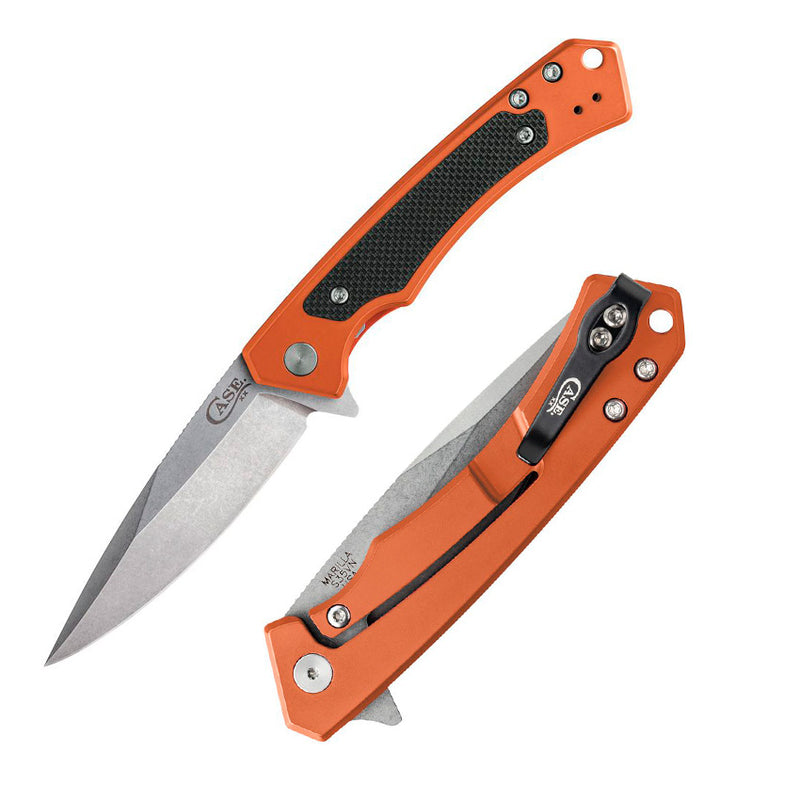 Case XX Marilla Framelock Folding Knife 3.75" S35VN Steel Blade Orange Aluminum With Black G10 Handle 25886 -Case Cutlery - Survivor Hand Precision Knives & Outdoor Gear Store