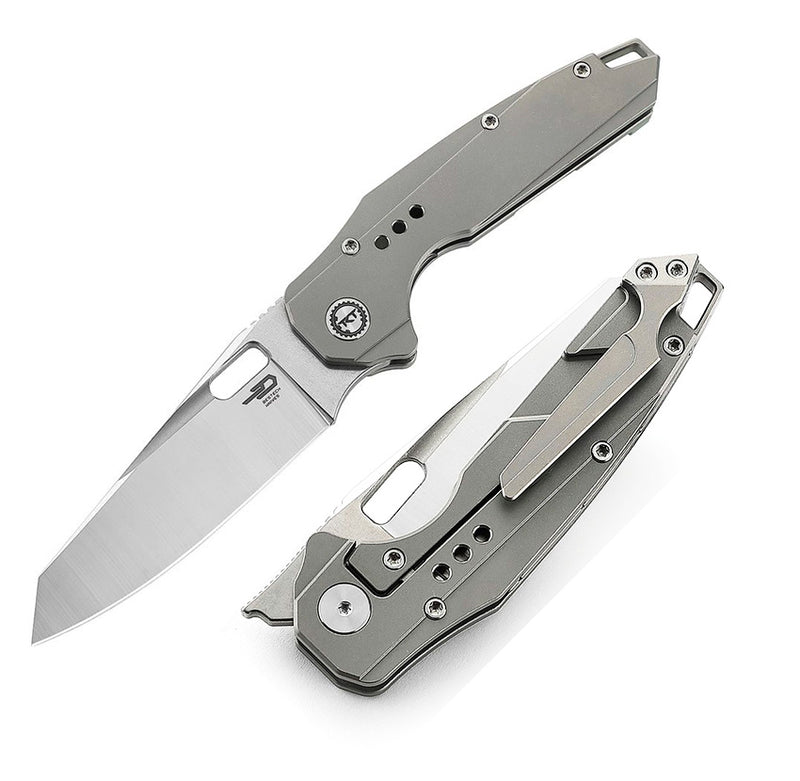 Bestech Knives Nyxie Frame Folding Knife 3.38" S35VN Steel Blade Gray Titanium Handle T2209A -Bestech Knives - Survivor Hand Precision Knives & Outdoor Gear Store