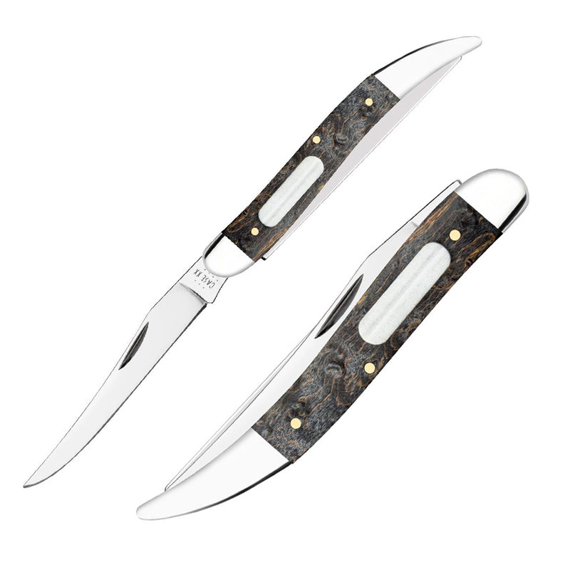 Case XX Fishing Pocket Knife Tru-Sharp Steel Clip And Fish Scaler Blades Gray Birdseye Maple Handle 11012 -Case Cutlery - Survivor Hand Precision Knives & Outdoor Gear Store