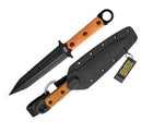 TOPS Modern Gladius Fixed Knife 6.5" Black Traction Coating 1095 Carbon Steel Double Edge Dagger Blade Tan Canvas Micarta Handle MGLAD01 -TOPS - Survivor Hand Precision Knives & Outdoor Gear Store