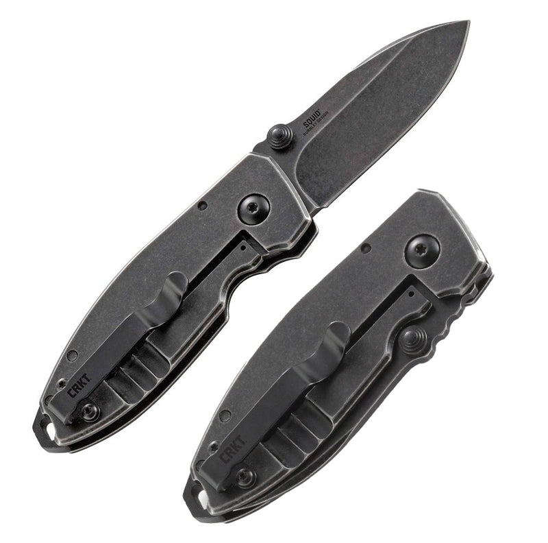 CRKT Squid Framelock Folding Knife 2.25" 8Cr13MoV Steel Drop Point Blade Black 2Cr13 Steel Handle 2490KS -CRKT - Survivor Hand Precision Knives & Outdoor Gear Store