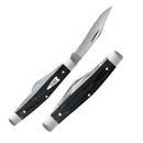 Case XX Stockman Pocket Knife Stainless Steel Clip / Sheepsfoot And Pen Blades Black Smooth Micarta Handle 27818 -Case Cutlery - Survivor Hand Precision Knives & Outdoor Gear Store