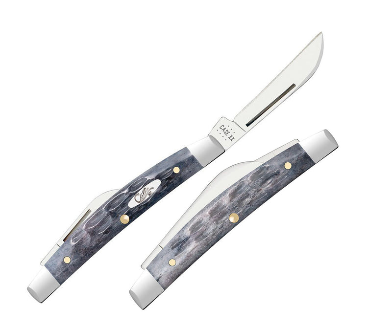 Case XX Sm Congress Pocket Knife Carbon Steel Sheepsfoot And Pen Blades Worn Crandall Gray Jigged Bone Handle 58422 -Case Cutlery - Survivor Hand Precision Knives & Outdoor Gear Store