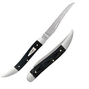 Case XX Toothpick Folding Knife Stainless Steel Long Clip Blade Black Smooth Micarta Handle 27819 -Case Cutlery - Survivor Hand Precision Knives & Outdoor Gear Store