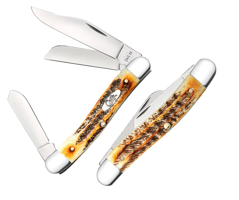 Case XX Stockman Pocket Knife Tru-Sharp Surgical Steel Clip Point / Sheepsfoot And Spey Blades 6.5 Bone Stag Handle 65336 -Case Cutlery - Survivor Hand Precision Knives & Outdoor Gear Store