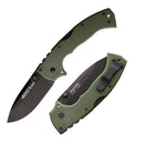 Cold Steel 4-Max Scout Lockback Folding Knife 4" AUS-10A Steel Blade OD Green Griv-Ex Handle 62RQODBK -Cold Steel - Survivor Hand Precision Knives & Outdoor Gear Store