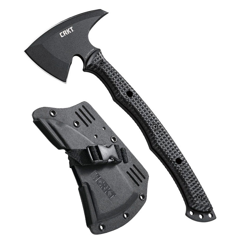 CRKT Kangee T-Hawk 7" Black Powder Coated SK5 Carbon Steel Full Tang Axe Head GRN Handle 2725 -CRKT - Survivor Hand Precision Knives & Outdoor Gear Store