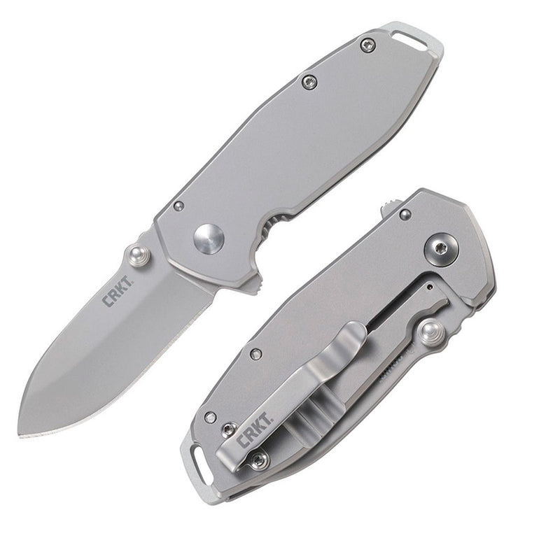 CRKT Squid Framelock A/O Folding Knife 2.25" 8Cr14MoV Steel Extended Tang Blade Stainless Steel Handle 2492 -CRKT - Survivor Hand Precision Knives & Outdoor Gear Store