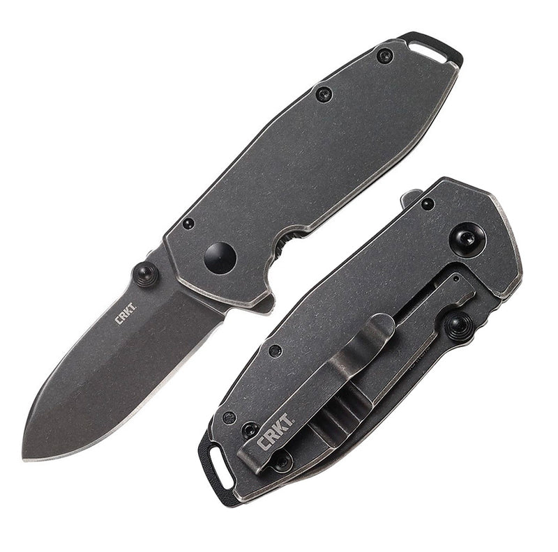 CRKT Squid Framelock A/O Folding Knife 2.38" 8Cr14MoV Steel Extended Tang Blade Black Stainless Steel Handle 2493 -CRKT - Survivor Hand Precision Knives & Outdoor Gear Store