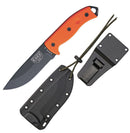 ESEE Model 5 Fixed Knife 5.25" Black Powder Coated 1095HC Steel Full / Extended Tang Blade Orange G10 Handle 5POR -ESEE - Survivor Hand Precision Knives & Outdoor Gear Store