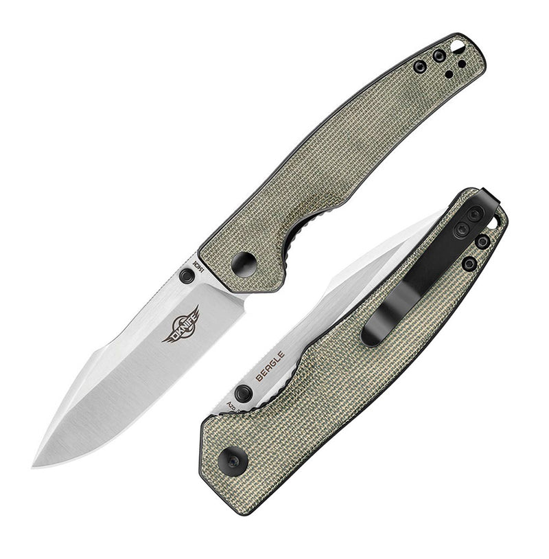 Olight Beagle Linerlock Folding Knife 3.25" 154CM Steel Blade Green Micarta Handle BEAGLEOLVG -Olight - Survivor Hand Precision Knives & Outdoor Gear Store