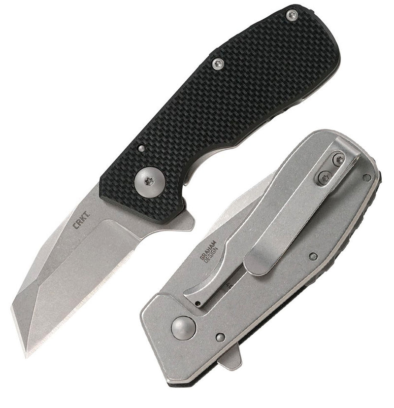 CRKT Razelcliffe Compact Framelock Folding Knife 2.13" 8Cr13MoV Steel Extended Tang Blade Black G10 / Stainless Steel Back Handle 4021G -CRKT - Survivor Hand Precision Knives & Outdoor Gear Store