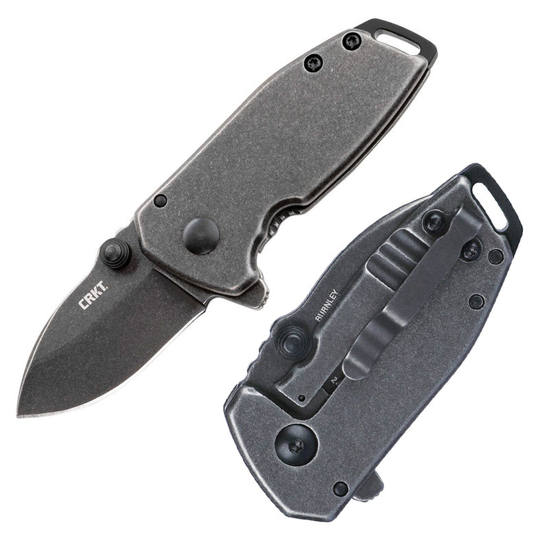 CRKT Squid Compact Framelock A/O Folding Knife 1.75" 8Cr13MoV Steel Extended Tang Blade Black Stainless Steel Handle 2485K -CRKT - Survivor Hand Precision Knives & Outdoor Gear Store