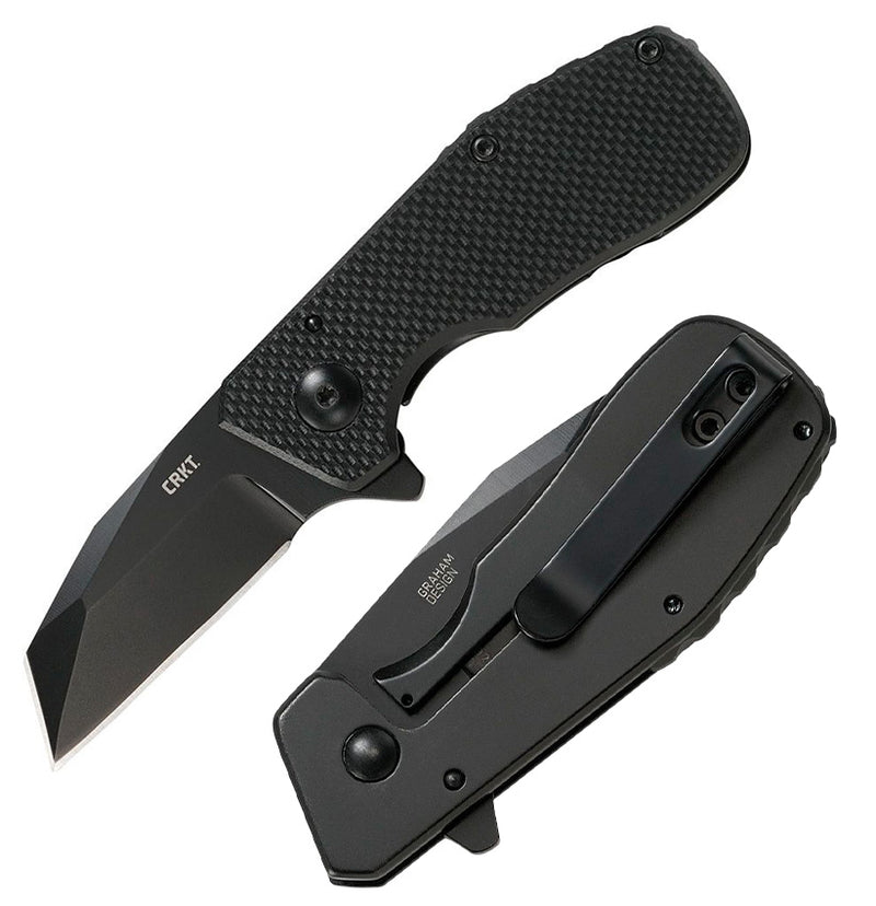 CRKT Razelcliffe Compact Framelock Folding Knife 2.13" 8Cr13MoV Steel Extended Tang Blade Black G10 / Stainless Steel Back Handle 4021GK -CRKT - Survivor Hand Precision Knives & Outdoor Gear Store