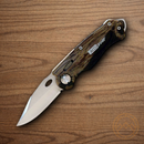 AccuSharp Wheel Lock/Sharpener Combo Folding Knife 2.5" Stainless Blade Camo Aluminum