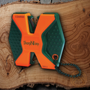 AccuSharp Sharp-n-Easy Sharpener Orange Rubberized Grip Pre-Angled Coarse Fine