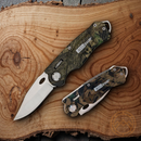 AccuSharp Wheel Lock Folding Knife 2.5" Stainless Steel Blade Camo Aluminum Handle