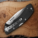 AccuSharp Lockback Folding Knife 3.25" Stainless Steel Blade Black G10 Handle