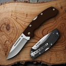 AccuSharp Lockback Folding Knife 3.25" Stainless Steel Blade Black G10 Handle