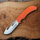 AccuSharp Guthook Fixed-Blade Knife 3.75" Stainless Steel Blade Orange Rubber Handle
